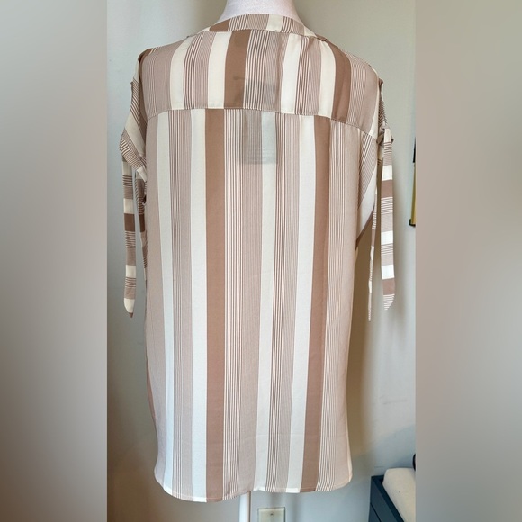 fab'rik Tan Sleeveless Wrap Blouse- NWT-Size M - Picture 7 of 13